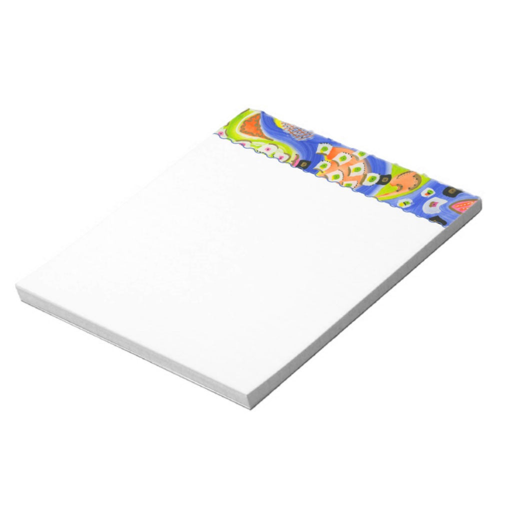 Blue Wave Note Pad With Blue Wave Line