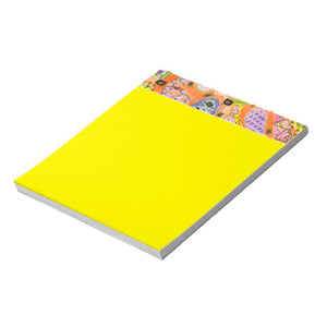 Orange Glow Note Pad with Yellow pages