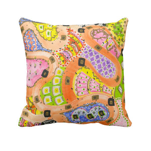 Orange Glow Background Pillow